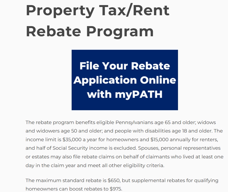 PA Gov Rent Rebate