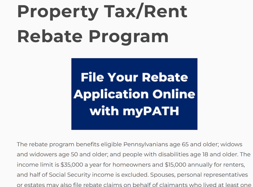 Rent Rebate Application For Pennsylvania