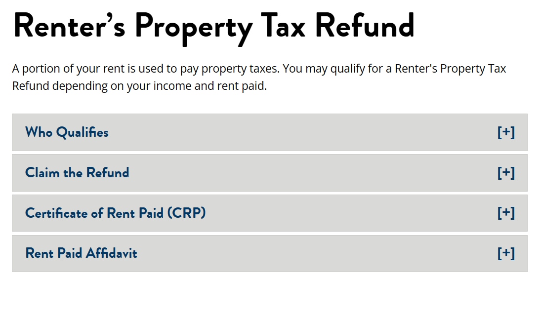 Rent Rebate Form MN